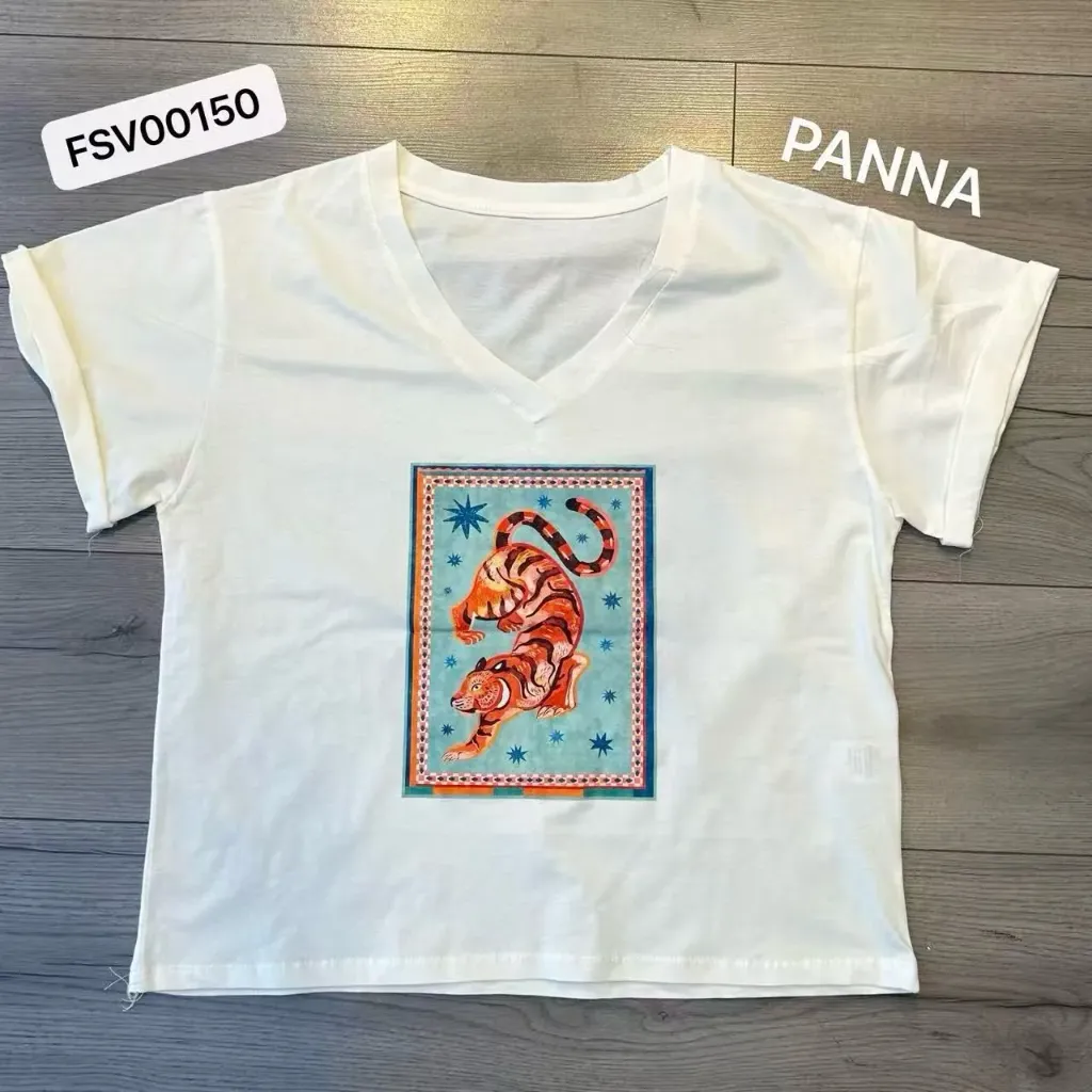 Tshirt Tiger col V- TU