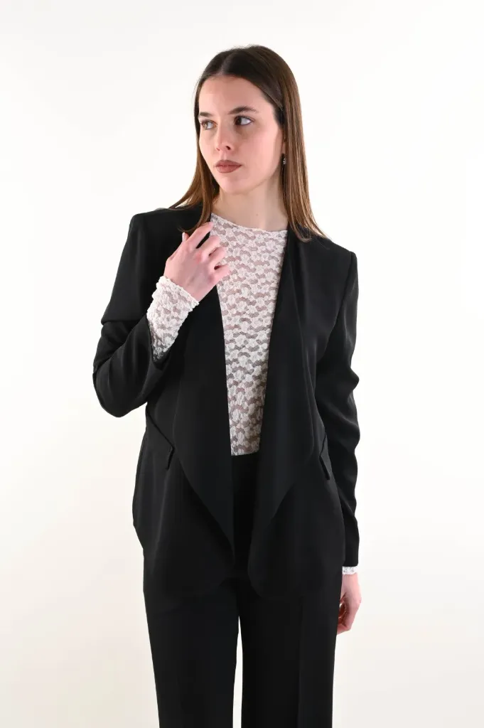 Blazer noir fluide