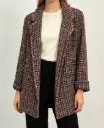 Veste carreaux sans boutons- TU
