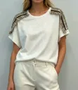 Tshirt  paillettes manches- TU