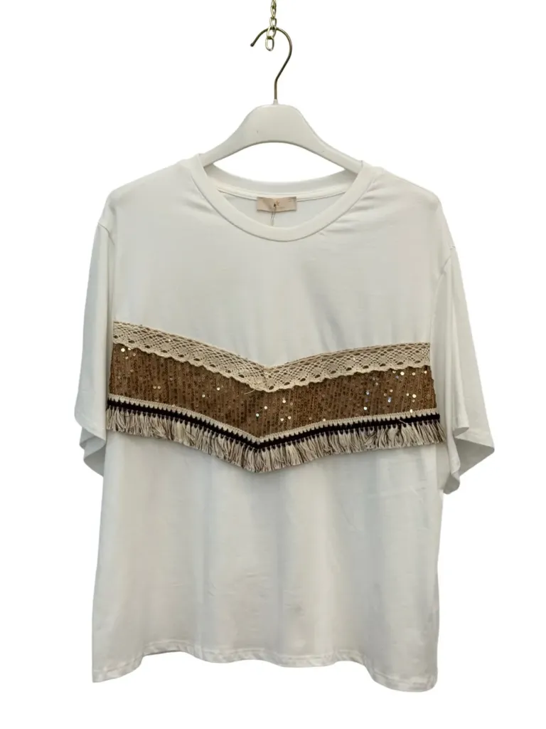 Tshirt paillettes front- TU