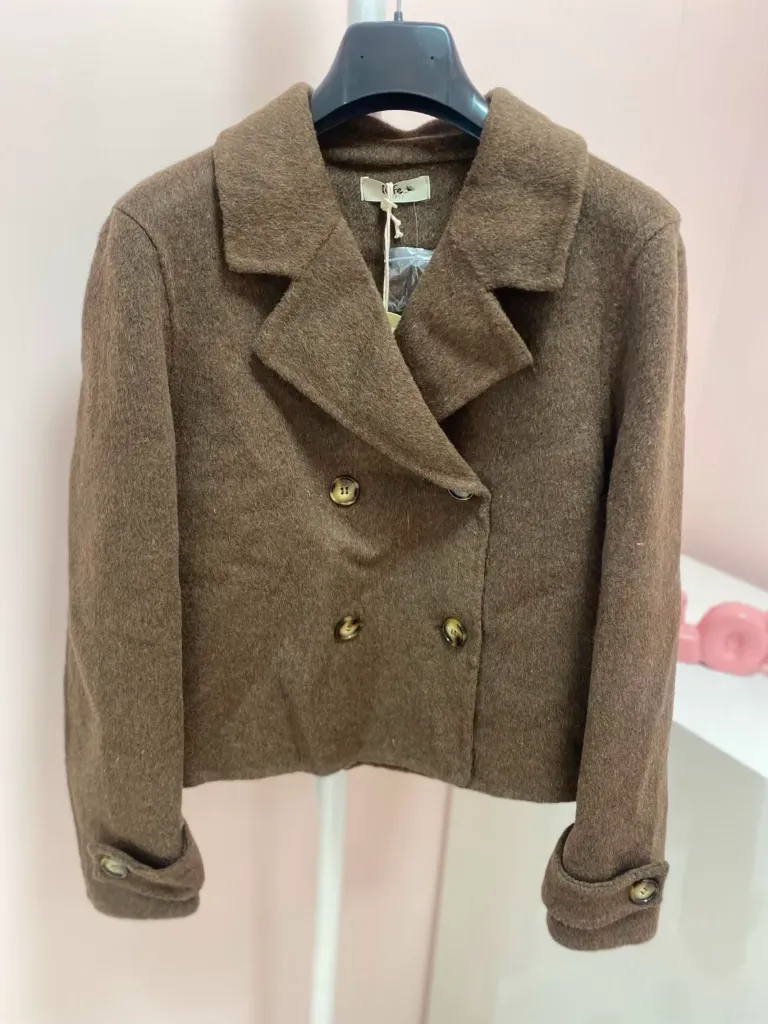 Manteau court marron- TU