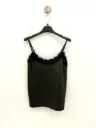 Top Simili cuir dentelle