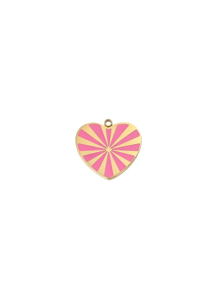 Pendentif coeur rose