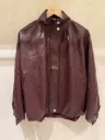 Veste en simili-cuir bordeaux-TU