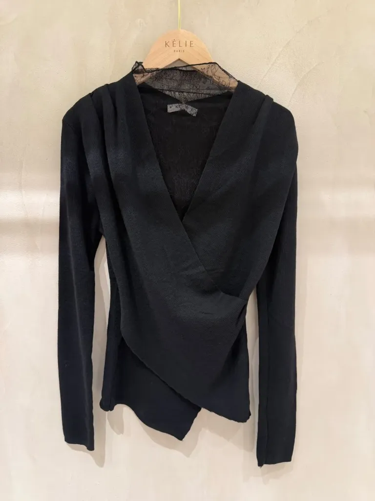 Blouse Maille et dentelle