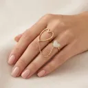 Double bague coeur