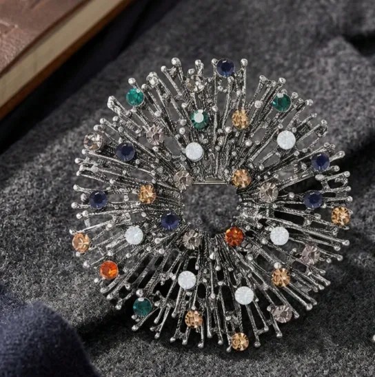 Broche Argent multi