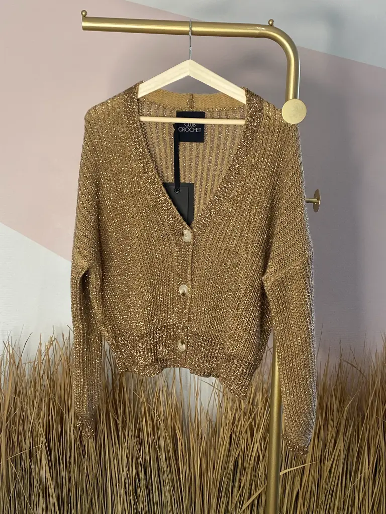 Gilet maille doré