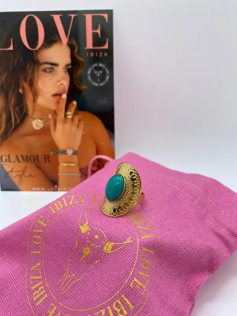 Bague Boho amazonite