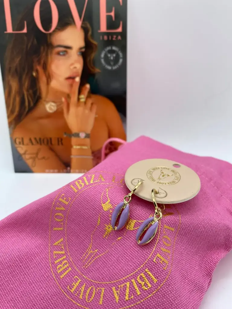 Boucles d'oreilles coquillage émail