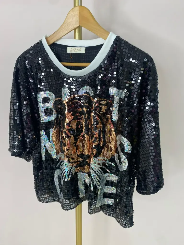 Blouse à paillettes Tiger