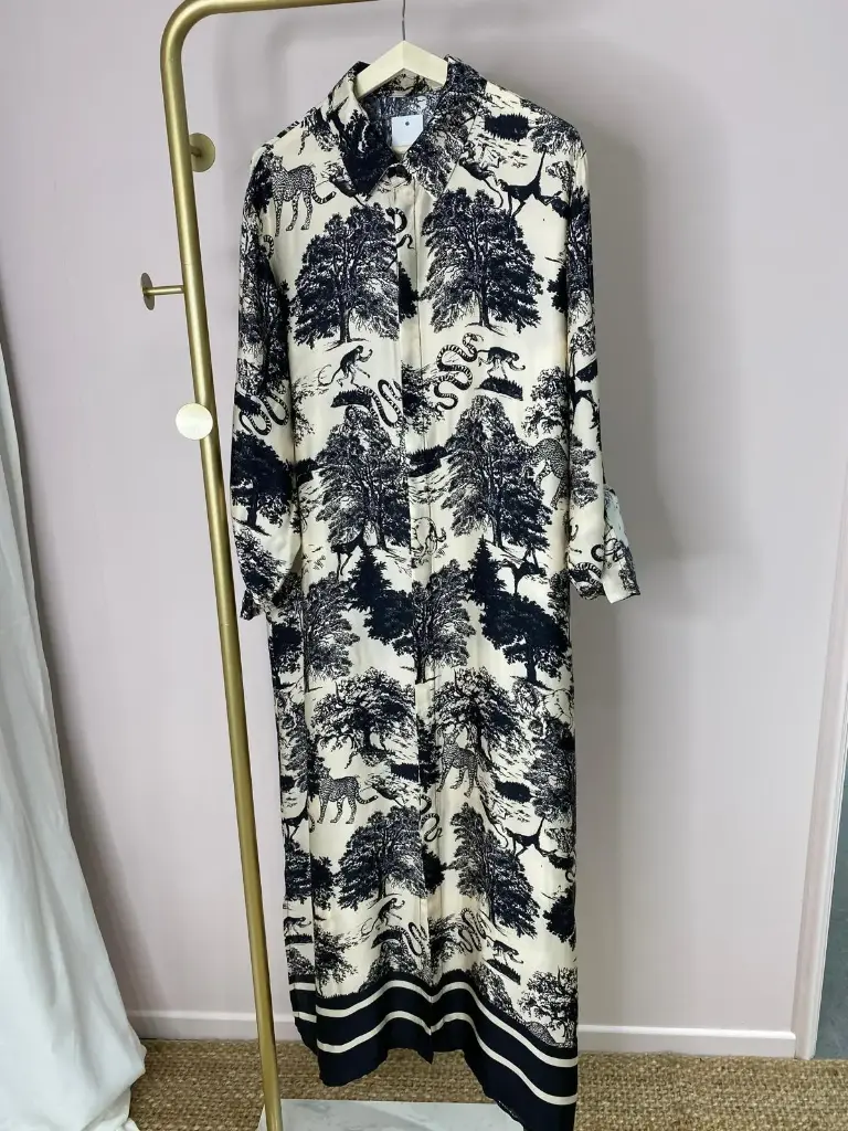 Robe longue noir/ blanc