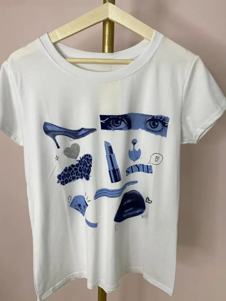 Tshirt "Beauty" fit size (Bleu)