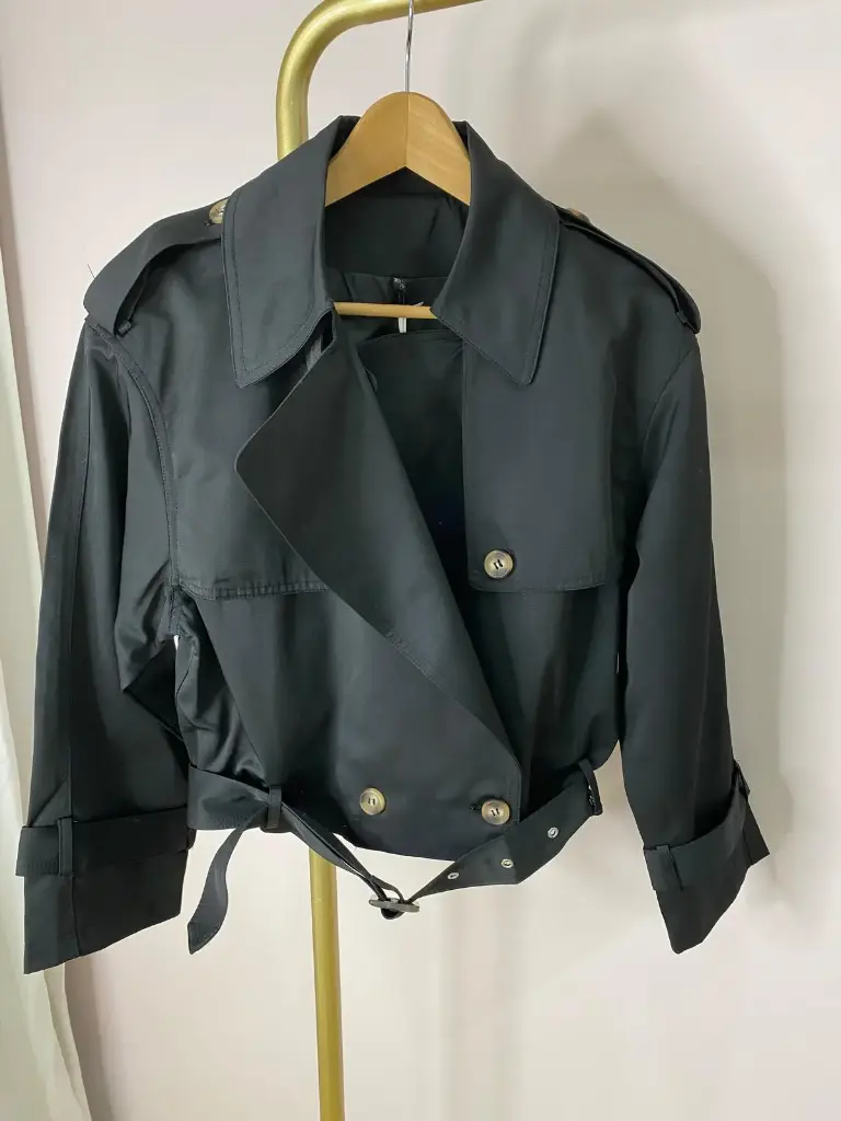 Veste Trench court (Noir, M/L)