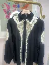 Chemisier cotton et dentelle