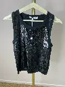 Débardeur court, paillettes