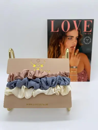 Set chouchous couleur pastel
