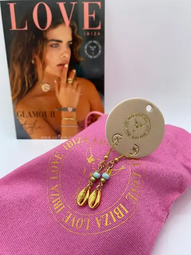 Boucles d'oreilles coquillage doré