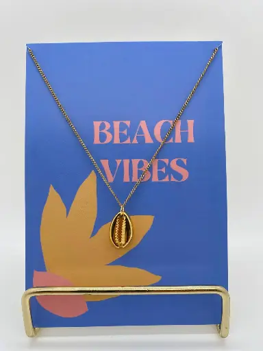 Collier coquillage doré