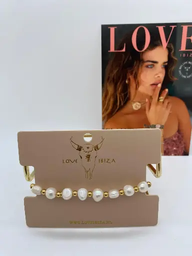 Bracelet perles et métal doré