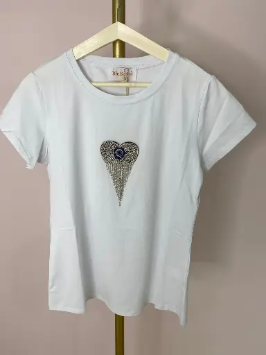 Tshirt décor coeur brillant