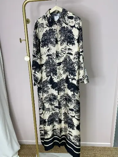 Robe longue noir/ blanc
