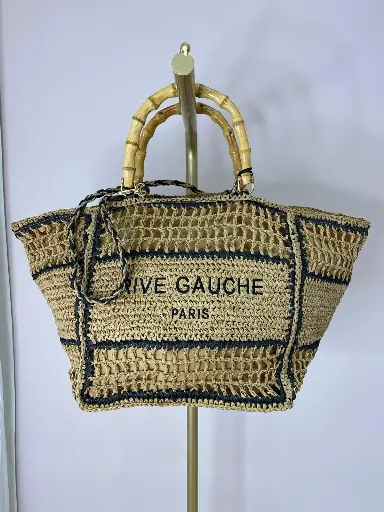 Cabas paille GM, Paris Rive gauche