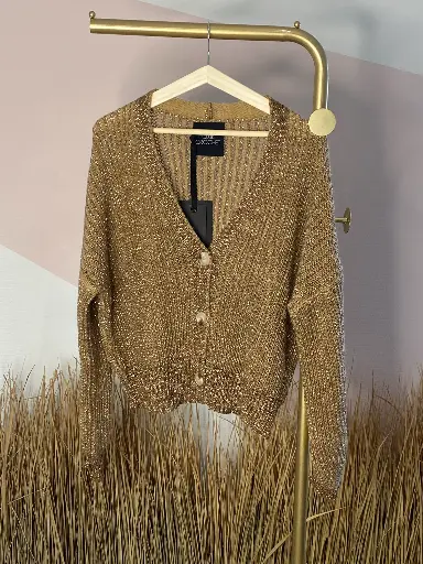 Gilet maille doré