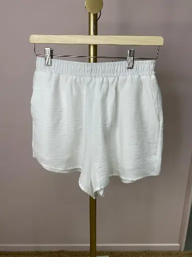 Short court coton/lin