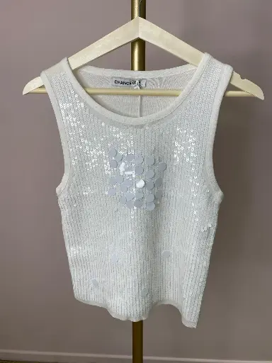 Débardeur court, paillettes