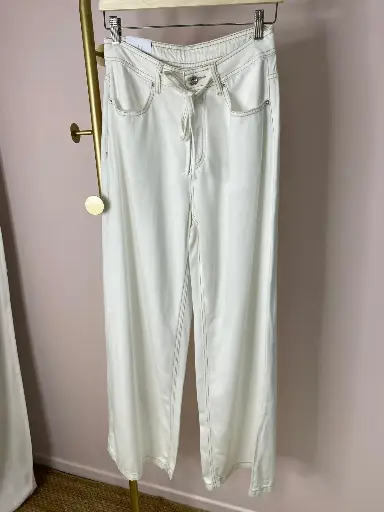 Jeans blanc fluide