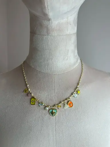Collier Gold/beige, multi, diamètre 42