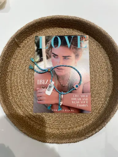 Bracelet Love Ibiza Evil Eye rose/ turquoise