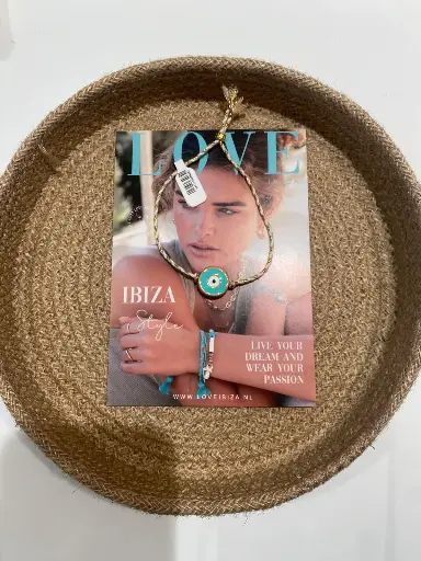 Bracelet Evil eye grand rond turquoise