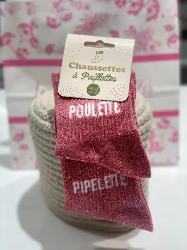 Chaussettes à paillettes- Poulette Pipelette