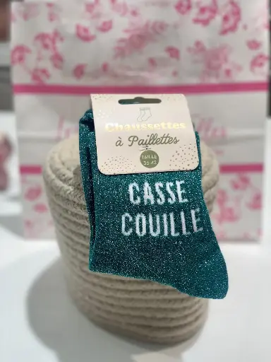 Chaussettes à paillettes- Casse couille