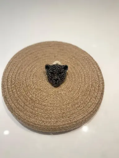 Broche Tête Panthère noire