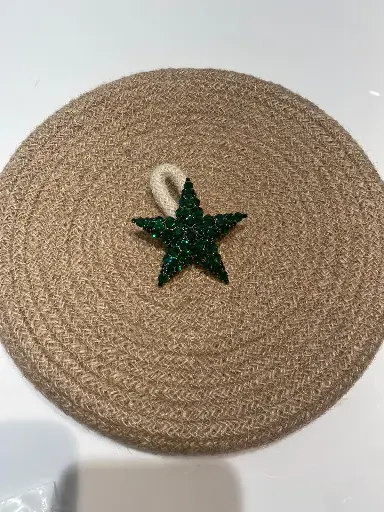 Broche étoile Verte