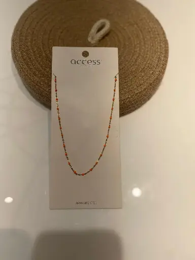 Collier fines billes 40cm