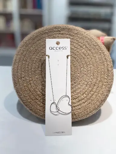 Collier Double coeur-40 cm