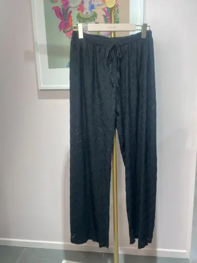Pantalon ajouré noir TU