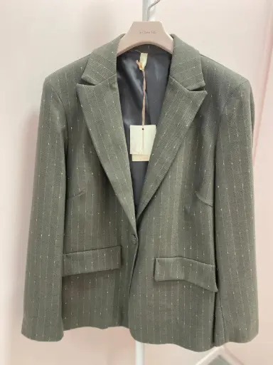 Blazer gris fils or