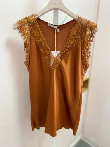 Top satin- dentelle- TU