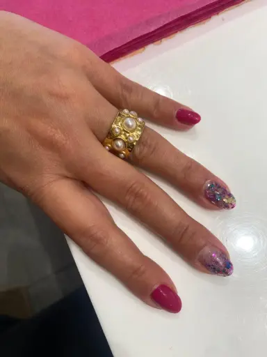 Bague Metal et perles Taille 